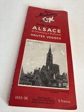 Guide touristique Rouge Michelin Alsace Hautes Vosges édition original 1935 1936
