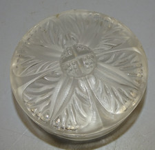 -JOLIE PETITE BOITE VERRE PRESSE SATINE LALIQUE/COTY BOITE A POUDRE COLLECTION D