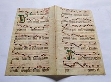 une page d'antiphonaire enluminée
