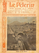 POMPEI ET LE VÉSUVE ( VESUVIO ) ILLUSTRATION 1906