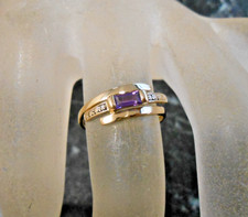 Bague or jaune 18 K sertie