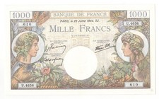 FRANCE  1000  Francs  1944