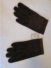 gants vintage christian dior veau velours marron 7 3/4