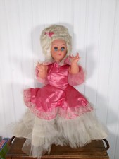 Ancien Vintage Années 60 grande Poupée Poupon  H. 66 cm cheveux blanc marquise