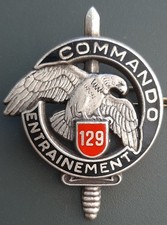 Insigne COMMANDO CEC 129 Margival 129° RI 1980s 1990s DRAGO ORIGINAL Badge