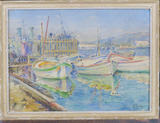 Aquarelle marine ancienne