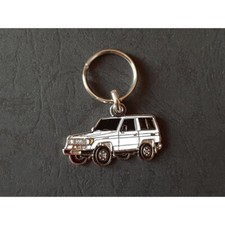 Porte-clés profil Toyota Land Cruiser LJ70 BJ70 FJ70, FJ BJ LJ 70 J70 (blanc)