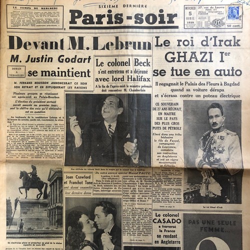 Journal paris soir 1939 - journal, paris-soir