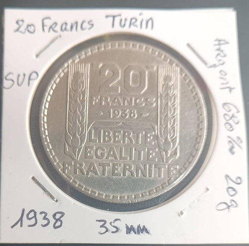 20 francs turin 1938 - ,