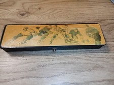 Rare  plumier Ancien d'école  en bois HOCkey Sur Glace Année 40  A Saisir 