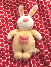 KIMBALOO DOUDOU LAPIN JAUNE ORANGE 28 CM TBE