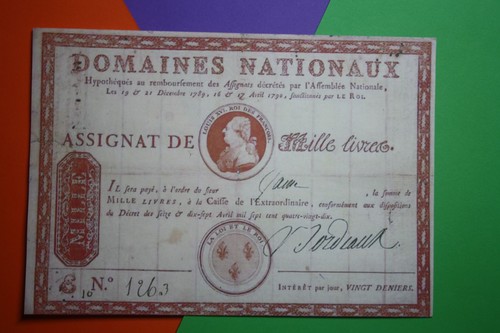 Assignat 1000 livres - assignat,