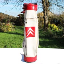 Sac de Golf publicitaire en cuir pour club de Golf Citroën  / RAM USA vintage