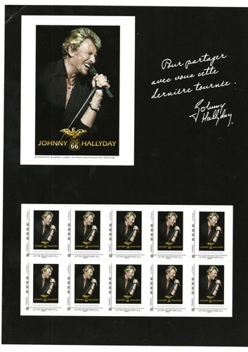 Feuille timbres johnny - feuille,