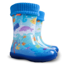 BOTTES DE NEIGE WELLIES ENFANTS BOTTES DE PLUIE AMOVIBLES CHAUSSETTES INTÉRIEURES WELLINGTON Sealife