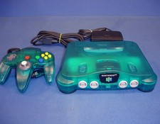 Console Nintendo 64 transparente bleu