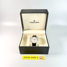 Montre pour homme JUNGHANS Max Bill 041/4461.00 noire en cuir à quartz noir...