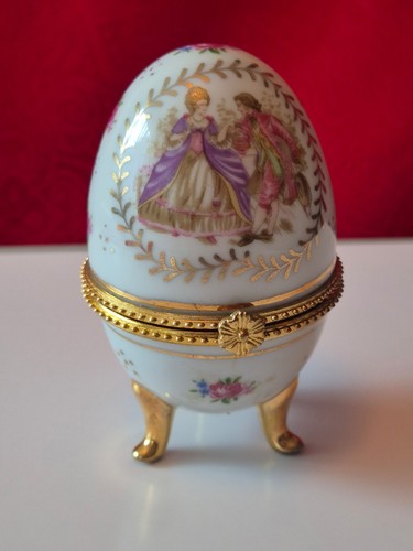Oeuf porcelaine decor scene - porcelaine,