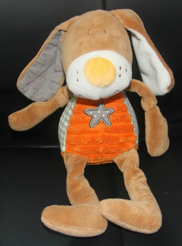 Doudou peluche chien marron - doudou,