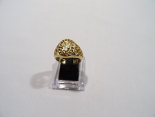 BAGUE FLEUR DE LYS BIJOU PLAQUE OR GOLD PLATED FLEUR DE LYS RING