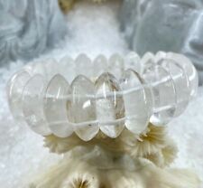 Bracelet élastique perles Cristal de Roche pierre Naturelle 18cm Minéraux Bijoux