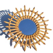 Miroir soleil rond vintage en
