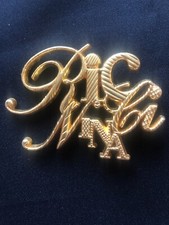 Rare Magnifique Broche NINA RICCI Métal Doré