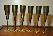 Lot 5 grande coupe flute vintage métal bronze argenté