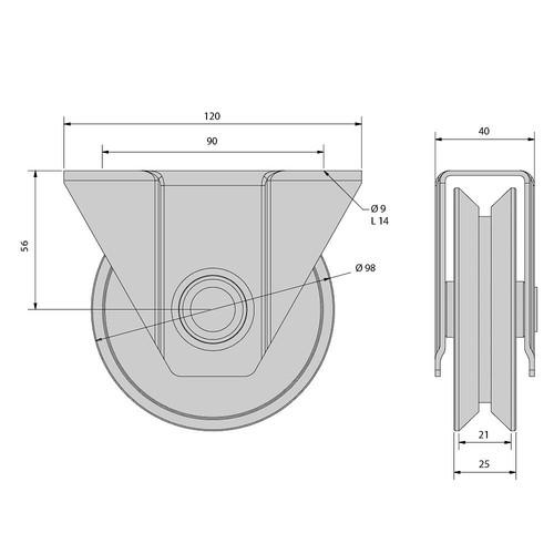 Monture support extérieur - à,