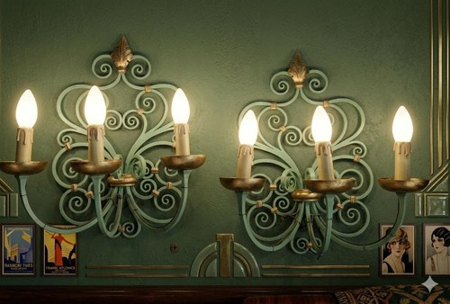 Paire anciennes appliques - paire,