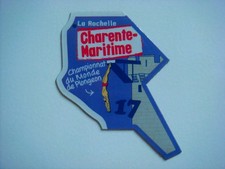 MAGNET DÉPART’AIMANT LE GAULOIS CARTE DE FRANCE DÉPARTEMENT 17 CHARENTE-MARITIME