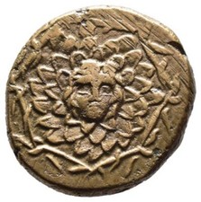 PAPHLAGONIE - SINOPE Tetrachalque bronze 120-63 BC Gorgone Niké monnaie grecque