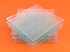 6 assiettes  Verre transparent thème exotique Décor Bambou...