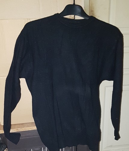 Pull noir taille laine - 1,