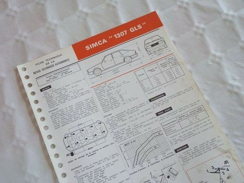 Fiche technique simca - fiche,