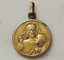 Pendentif Médaille Religieuse Jésus-Christ Sainte Communion En plaqué or