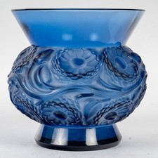 Vase Soucis Verre Bleu Saphir