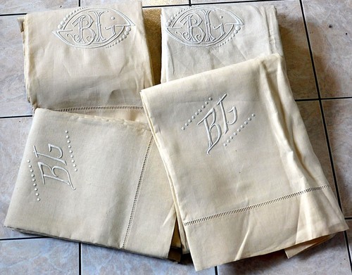 Draps anciens pour lits - 4,