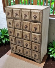 En Bois Vintage Fin Tiroirs Rangement Boîte Original Old Main Crafted