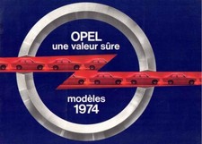 Catalogue Brochure Opel gamme (avec Manta, Admiral, Diplomat...) 01/1974 France