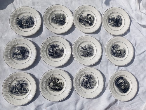 Assiettes parlantes digoin - 12,