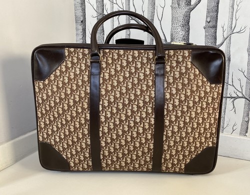 Valise cuir toile - cuir, et