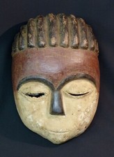 C Art Africain masque très ancien Bassa Liberia patine crouteuse beau visage 