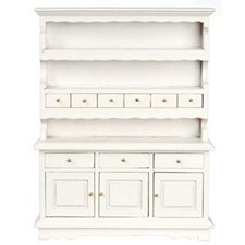 Maison de Poupées Bois Blanc Commode Meuble Miniature Salle à Manger Cuisine