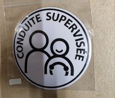 DISQUE CONDUITE ACCOMPAGNEE AUTOCOLLANT STICKER A COLLER