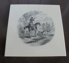 ANCIEN CARREAU FAÏENCE SUR LE