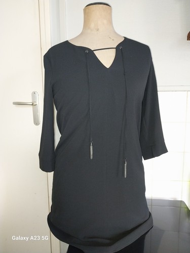 Camaïeu robe droite noire - robe,