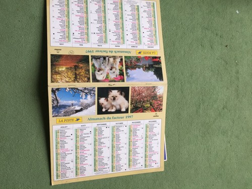 Calendrier almanach ptt 1997 - almanach,
