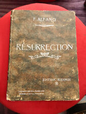 RESURRECTION F.ALFANO PARTITION RICORDI 1910