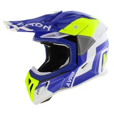 Bouclier de casque Airoh Aviator Ace 2 MX bleu brillant blanc jaune